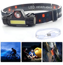 Lanterna Cabeca Testa Capacete C/ Foco Recarregavel Usb, Led Cor da lanterna Branco Cor da luz Branco