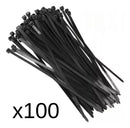 Kit 100 Abracadeiras Nylon 2.5 cm X 15 cm Preta MFL