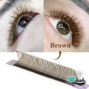 Cílios Nagaraku Fios Y Marrom Volume Brasileiro 0.07 D Mix 8/14mm Cor Marrom