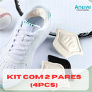 2 Pares De Protetor Calcanhar Revest Tênis Sapatos Conforto Cor Preto Tamanho da calcanheira Único