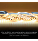 Fita Led Direta 120leds/m Rolo 10m Não Usa Fonte Luz Branco-quente