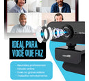Webcam Camera Casenn Full Hd Zoom 1080p Com Microfone Integrado Entrada USB 2.0 Rotação 360 Graus videoconferência Streamcam Estúdio Plug And Play Home Office Chamadas de Vídeo Zoom Teams