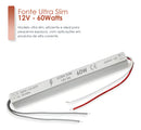 Fonte Driver Slim Mini 12v 60w 5a Bivolt Ip20 P/ Fita Led