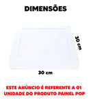 Luminária painel led de teto 24W Avant Painel pop plástico sobre por quadrado cor branco