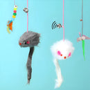 Brinquedo Elástico Interativo Divertido Para Gato De Porta Cor Lagarto Celofani Ratinho