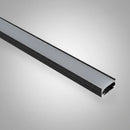 Kit Perfil Sobrepor 17mm Aluminio Fita Led 2  Perfil Preto