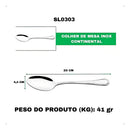 Faqueiro Em Aço Inox 36 Peças Continental 3,0mm De Espessura