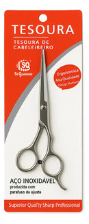 Tesoura Cortar Cabelo Cabeleireiro Descanso Dedo Inox 17cm