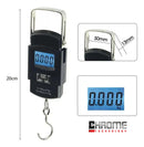 Balança Digital Peixe Pesca Gancho Pendurada De Mão Portátil Bolsa Bagagem Mala Até 50kg Chrome Technology