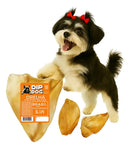 Orelha Bovina De Petisco Natural Desidratada Cães Kit 6 Cor Bege