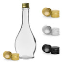 10 Garrafas De Vidro Firenze 375ml + Tampas Metálica E Dourado