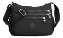 Bolsa Feminina Grande Transversal Impermeável Nylon C Preto
