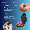 Maquina De Mini Donuts Fazer Rosquinha Confeitaria Culinária Cor Preto 110