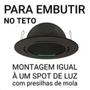 Suporte De Embutir No Teto Gesso Redondo Para Alexa Echo Pop Cor Branco