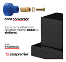 Acabamento Para Registro Preto Fosco + Conversor Docol Preto Fosco