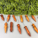 Dual Rod + Pêndulo Modelo P-05 Em Madeira Para Radiestesia Cor Marrom