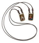 Escapulário Metal N Senhora Carmo E Sagrado Coração Jesus