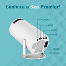 Mini Projetor Portátil Davely 4k Android Full Hd Smart Wifi Cinema Home Hy300