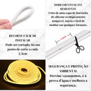 Fita LED Neon Flexível 3528 120Led VLX 5 metros Mangueira Corte 2,5cm Cor da Luz Branco Quente Tensão IP65 3000k Alto Brilho