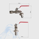 Torneira Esfera Jardim Quintal Tanque Metal Inox 1/2 X 3/4 Prateado Cromado Fosco Prateado