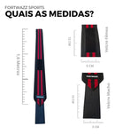 Par Faixas Elastica Para Joelhos Com Alta Compressão Cor Faixa Preta Vermelho Fortwazz ZZ500