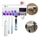 Suporte Porta Escova Dentes Dipenser Pasta Esterelizador Uv Cor Branco Yumi