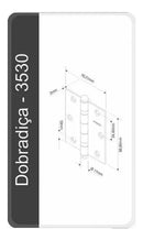 Dobradiça Pado 3530 Escovada Cra Aço rolamento 3.1/2x3 Jg unidad