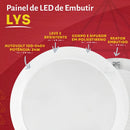 Painel Led 24w Taschibra Embutir Redondo 29cm Cor Luz Quente 3000K