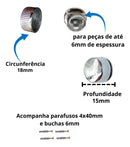 10 Botões Francês Aço Suporte P Espelho Botão Francês Metal