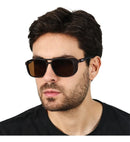 Óculos Masculino Steampunk Com Proteção Na Lateral Com  Marrom