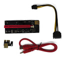 Adaptador Placa Video Pci-express 1 X Slot 16x Usb 3.0 Sata Cor Vermelho