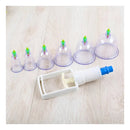 Kit 12 Ventosas + Bomba Ventosaterapia Massoterapia