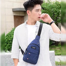 Bolsa Tiracolo Pochete Masculina Transversal Ombro Cor Azul