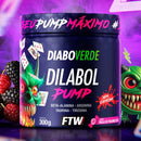 Dilabol Pump Pré Treino Pote 300g Sabor Bala De Framboesa Diabo Verde - FTW