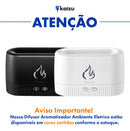 Umidificador De Ar Ultrassonico Chamas Lareira 3D Aromaterapia Óleos Essenciais Led Bivolt 110/220v Kaizu