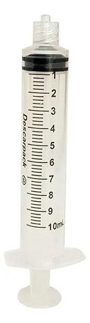 Seringa Descartável 10ml Bico Lock Caixa Com 100 Unidades Descarpack