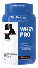 Suplemento Academia Whey Pro Max Titanium Concentrado Pote 1kg Sabor Chocolate