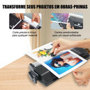 Plastificadora Laminadora A4 Refiladora 3x1 com Refiladora e Canto Arredondado Mecolour Me821