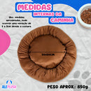 Caminha Pet Redonda De Pelúcia Para Cachorros E Gatos G Cor Marrom