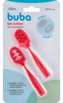 Kit Colher De Treinamento Dois Estágios Buba Alimenta Rosa