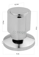 Acabamento Registro Volante Abs 1/2 3/4 Luxo Acabamento Brilhante Cor Cromado C40