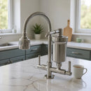 Torneira Metal Com Filtro Gourmet Luxo Bancada Mesa Acabamento Parede Cor Gourmet - Cromado