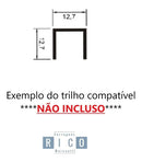 Pino Guia Alumínio Reto 9mm Porta Correr Madeira Trilho 2pç