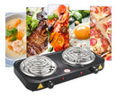 Fogão Fogareiro 2 Bocas Elétrico 2000w Fogão Cooktop Portáti Cor Preto
