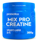 Suplemento Creatina Mix Pro Probiotica Monohidratada Com Carboidrato Creatine Em Pó Pura Sem sabor Pote 300g