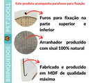 Arranhador De Gato Parede 46x17 Mdf Sisal 100% Natural C/ Cor Preto