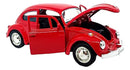 Carrinho De Ferro Fusca Clássico Miniatura Coleção Fricção Cor Vermelho