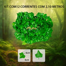 Kit 12 Heras 2,10 Metros Cada Ramos Folhas - Total 25 Metros