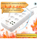 Extensão Tomada Filtro De Linha Com Fusível -  Preto 127/220V