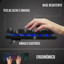 Teclado Gamer Semi Mecânico Rgb Led Iluminado Abnt2 Usb Para Pc Xbox Ps5 Ps4 Jogos Preto Idioma Português
